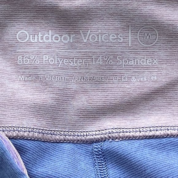 Outdoor Voices Springs 7/8 Leggings Pastel Colored Blocking Pattern Size Medium - Picture 6 of 10